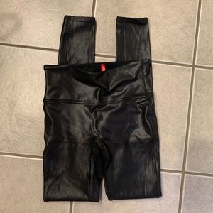 Spanx faux leather leggings small